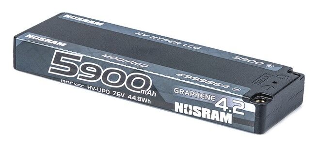Nosram HV Hyper LCG Modified Graphene-4.2 5900mAh 7.6V 130C/65C LiPo Akku - 217g
