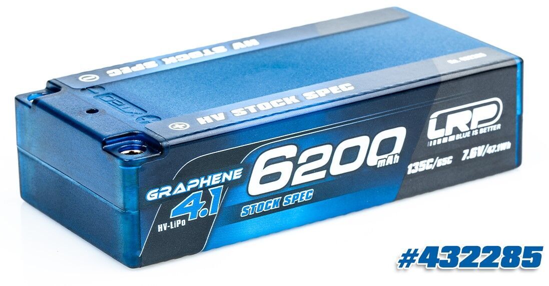 LRP Graphene-4.1 6200mAh 7.6V 135C/65C HV Stock Spec Shorty LiPo Akku - 224g
