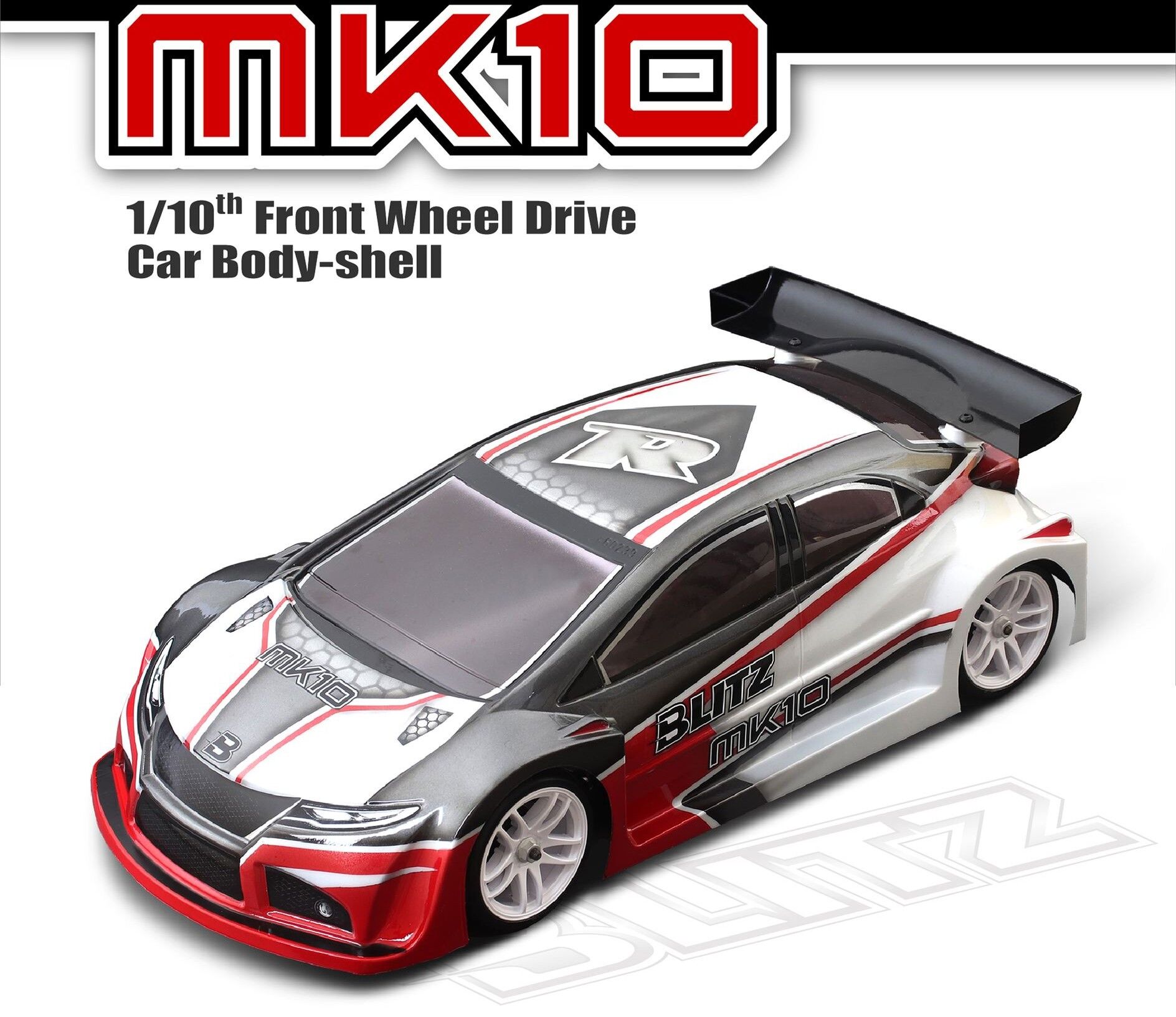 Team Titan BLITZ MK10 FWD 190mm Karosserie (unlackiert) 0.7 mm