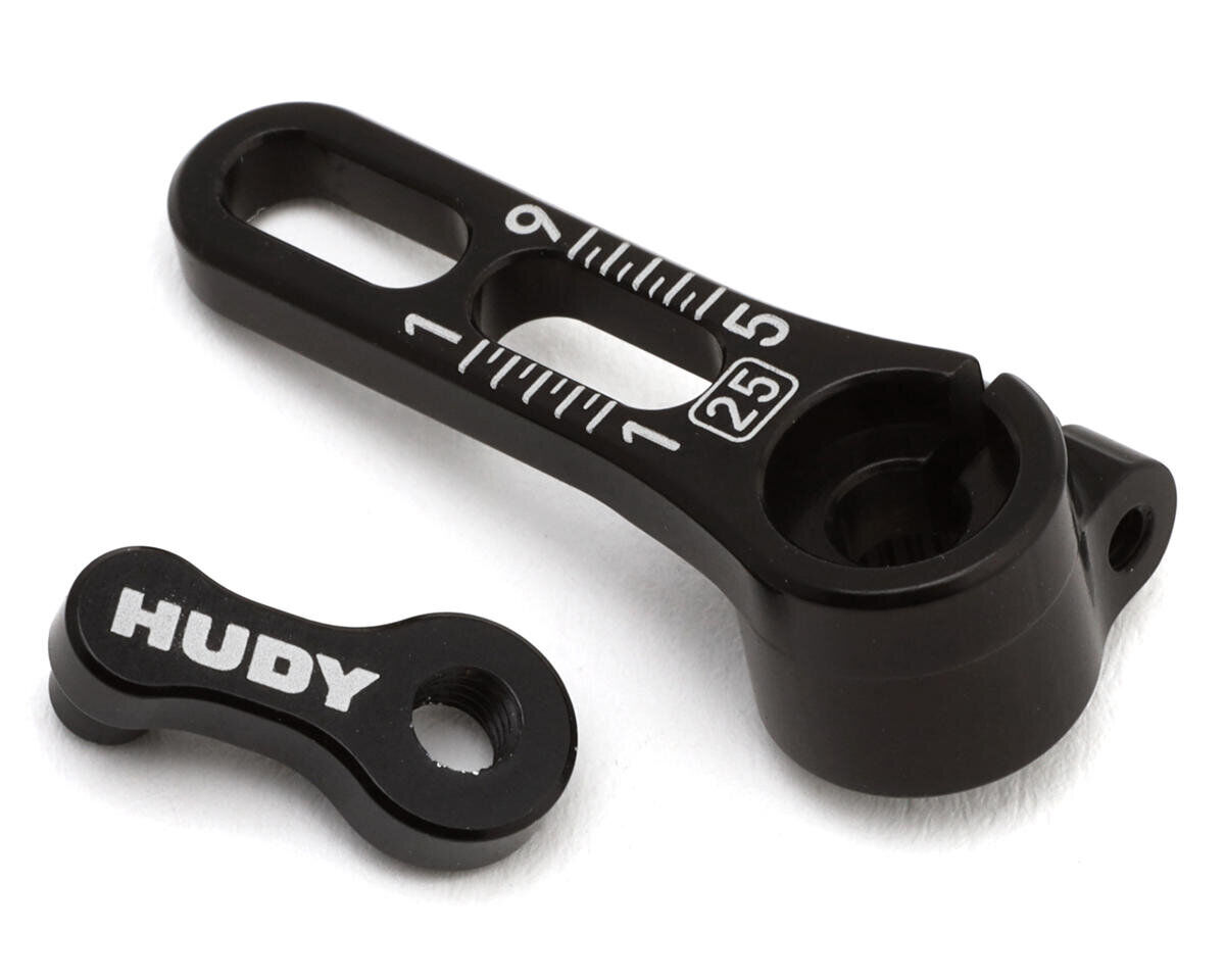 HUDY Adjustable Aluminum Servo Horn 25T for Futaba, Power HD, SRT, Savöx (15-19mm)