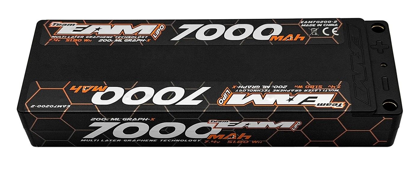 Team EAM - Multi Layer Graph-X 7000mAh - 200C -  7,4V - 276g, - 22,5mm - 2S ULCG LiPo