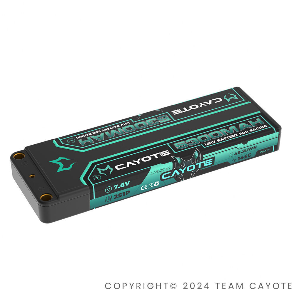 CAYOTE Racing 5300mAh 2S LiPo Akku 7,6V 145C 197g