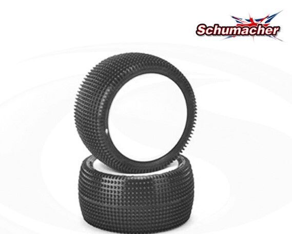 Schumacher Cactus 2/4WD Heckreifen Medium - Gelb - Verklebt (2) | CS-U6839