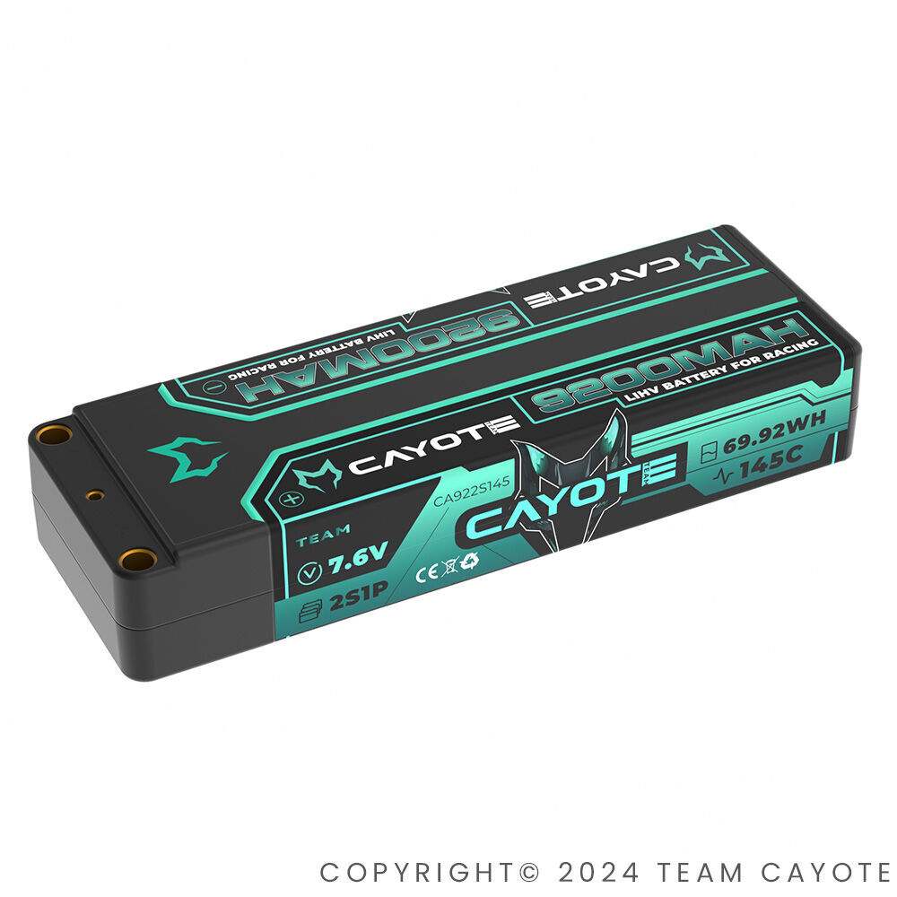 CAYOTE Racing 9200mAh 2S LiPo Akku 7,6V 145C 319g
