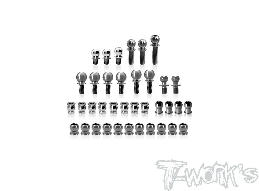 T-Work`s 64 Titanium Ball End Set for Xray X4-2025 (37)