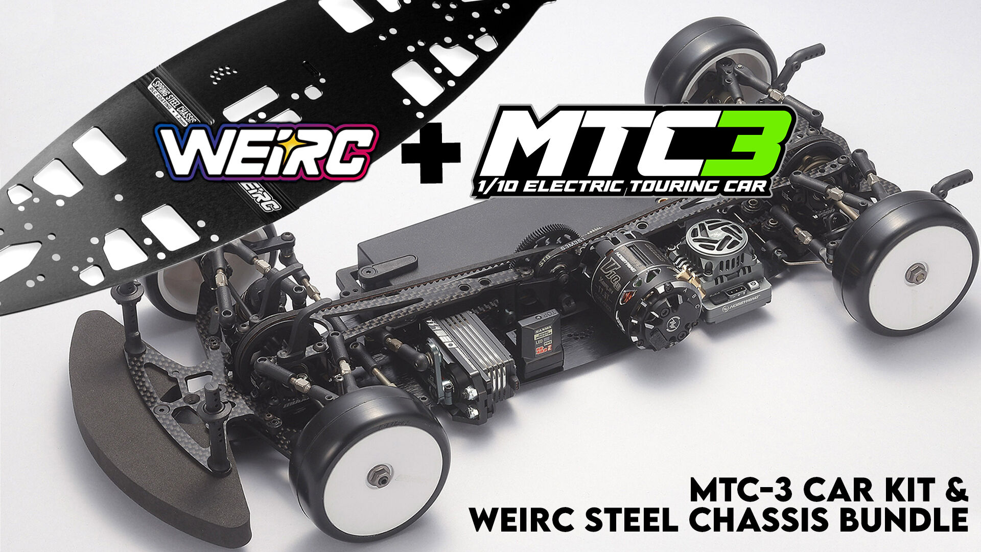 Mugen Seiki MTC-3 Touring Car Kit 1:10 PLUS WeiRC DLC Stahl Chassis