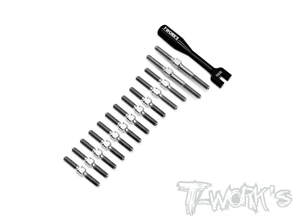T-Work`s 64 Titanium Turnbuckle Set for Xray X4-2025 (13)