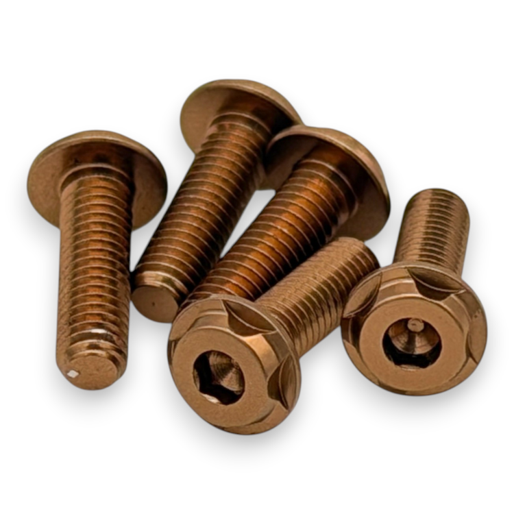 INOV8 X-Lite Bronze 7075 Aluminium Large Button Head Screws M2x4mm (5)