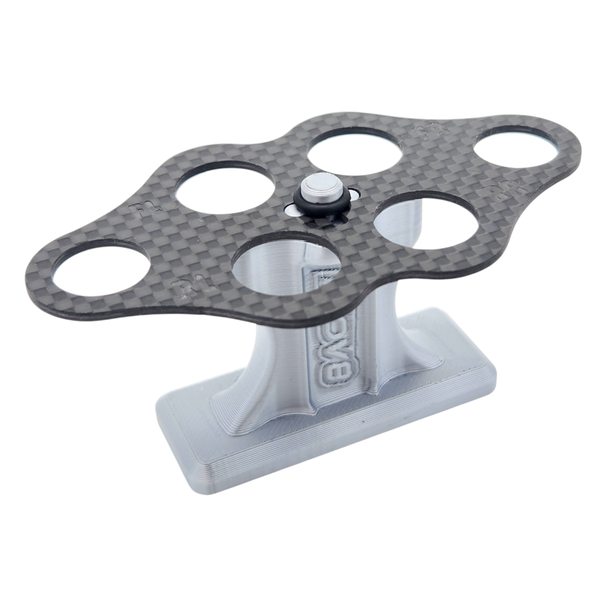 INOV8 3DX Kohlefaser 1:10 Onroad Dämpfer/Diff Rebuild Stand - Silber