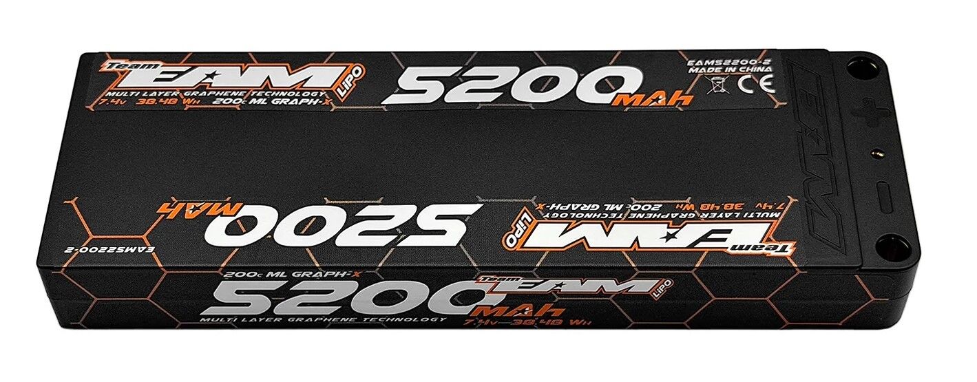 Team EAM - Multi Layer Graph-X 5200mAh - 200C -  7,4V - 216g, - 17,5mm - 2S ULCG LiPo