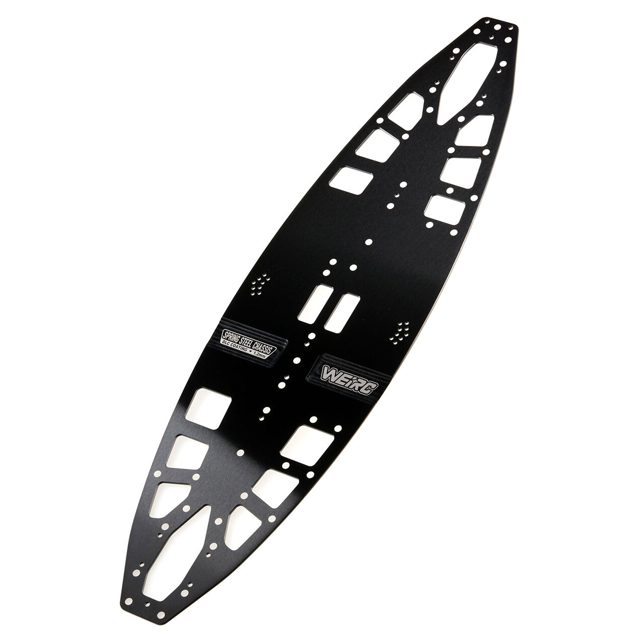 WeiRC DLC Stahl Chassis 1,2mm für Associated TC8 (146g) - Schwarz