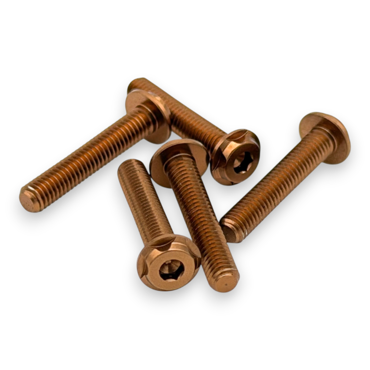 INOV8 X-Lite Bronze 7075 Aluminium Button Head Screws M3x16mm (5)