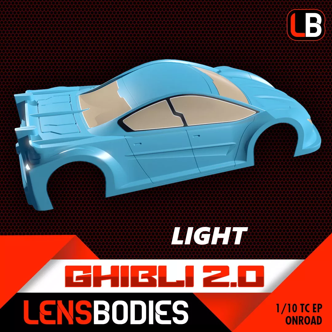 Lens Bodies Ghibli 2.0 Tourenwagen Karosserie 1:10 (unlackiert) - Light