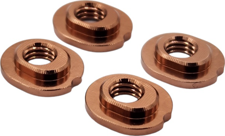 RC MAKER SP1 Aluminum Upper Bulkhead Inserts - 1 Dot (4) | RCM-SP-2035