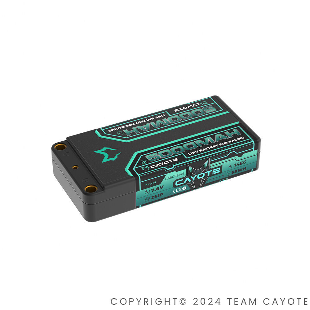 CAYOTE Racing 5000mAh 2S Shorty LiPo Battery 7,6V 145C 179g | CA-502S145