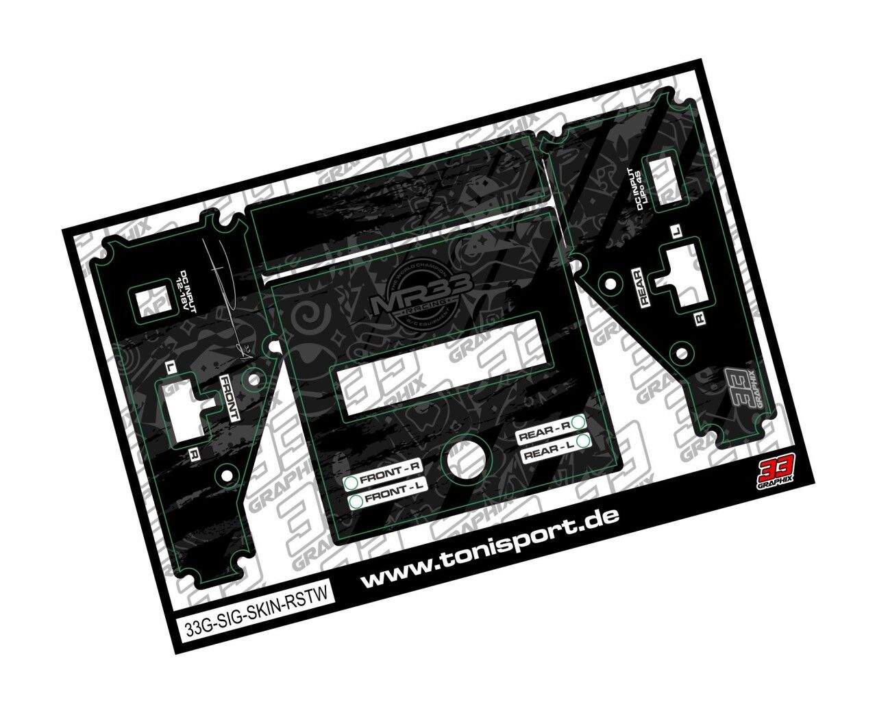MR33 SIGNATURE Tire Warmer Skin Sticker Sheet by 33Graphix | 33G-MR-RSTW